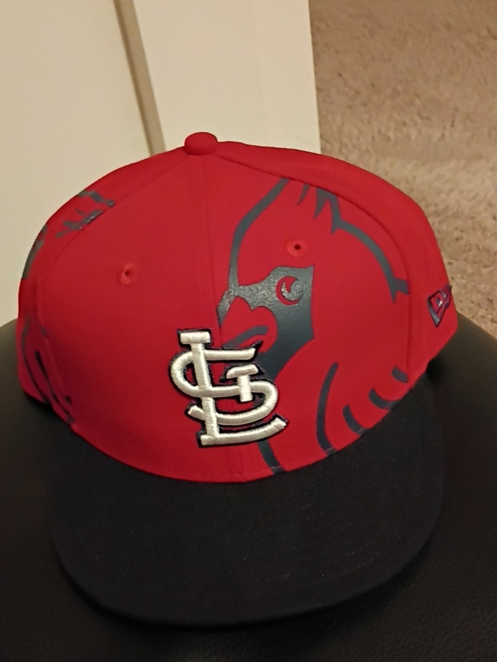 New Era St. Louis Cardinals Red & Black Fitted Hat